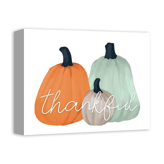 Thankful Pumpkins Canvas Wall Art